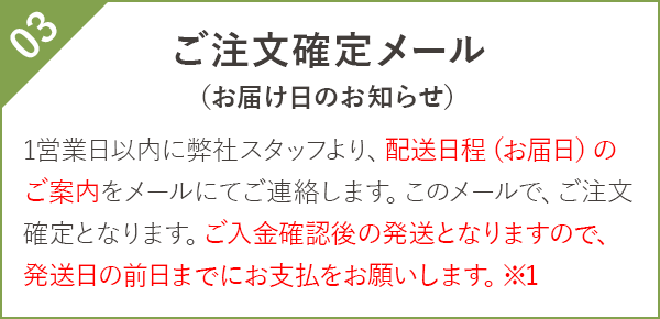 ご注文確定メール