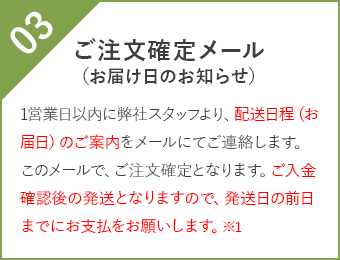 ご注文確定メール